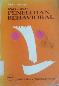 Asas-asas Penelitian Behavioral