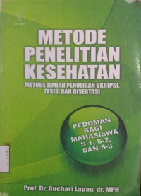 Metode Penelitian Kesehatan